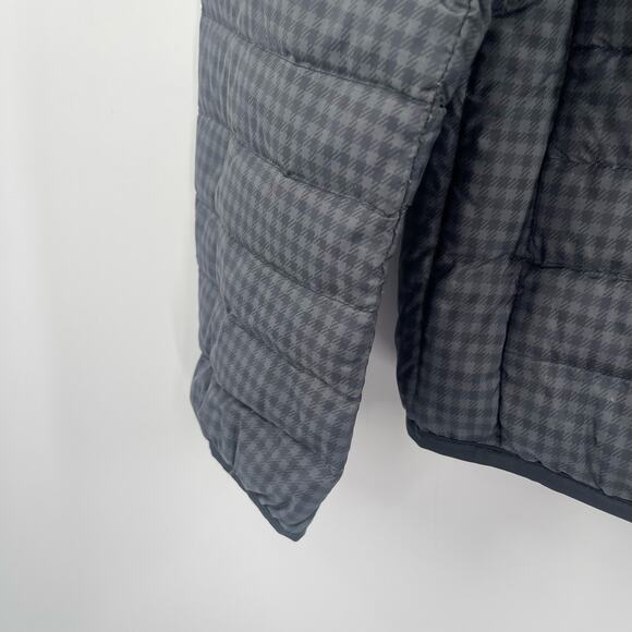 UNIQLO Puffer Jacket Size Small Check Lightweight Men's 90% Down Fill Gray/Black - Picture 7 of 16